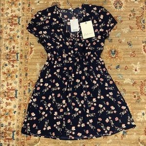 UO REFORMED | Floral Faux-Wrap Dress